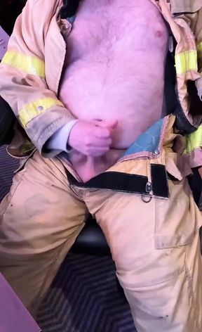 Cum on Fireman Turnout Pants
