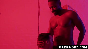 DarkGodz.com - Ebony male&#039_s domination of a petite gay in a raw, interracial pounding