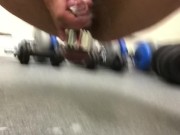 FUCK - Unexpected CUMSHOT - Ball TORTURE at the Gym ** PART 2 **