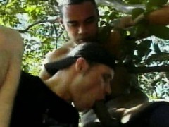 Horny exotic twink Andre giving blowjob to Lima in the