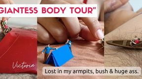 Giantess body tour| Lost in my bush, armpits and huge ass