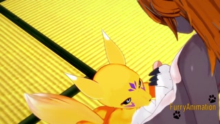 Digimon Hentai - Taomon &amp; Grey Fox Hard Sex 1/2