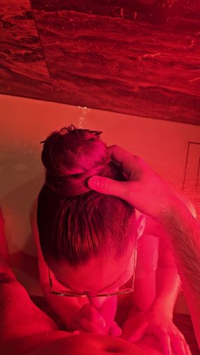Real Couple Shower Sextape - Steamy Amateur Fuck with Stepdaddy in the Shower