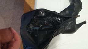 Boots compilation with German jerk off instructions