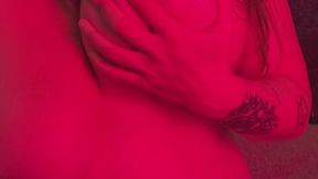 I Play w My Huge Natural TIts While Nude in Moody Lighting