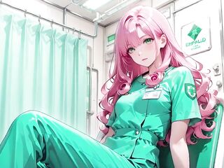 Pink Hair Nurse's Afternoon Whispers: From Inactive Gaze to Fingertips Trembling