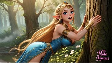 Petite Princess Zelda Enjoying a Picnic in the Lost Woods | AI 4k