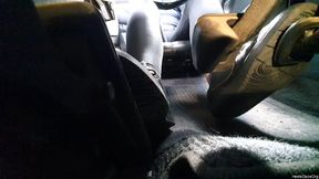 Driving Mercedes Benz SLK Under Pedal Nike Sneakers