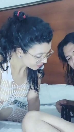 Key moment from &quot;Woman fucks her husband and sucks his ass PEGGING and rimming #787 sub english&quot;