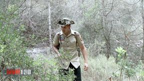 petite tribal babe bianka blacka banging white cock in the woods
