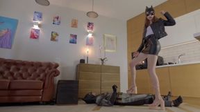 Catwoman Stella Give A Lesson Of Good Manners To Batman - Full