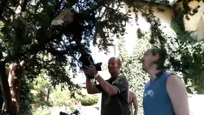 German blonde teen gets fucked in the garden