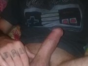 Smoking my vape cart and stroking my huge cock getting higher.  vibez.