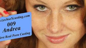 ”Andrea first real porn casting”
