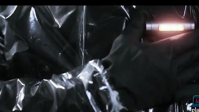 Black latina MILF fucks her partner in a scifi prison