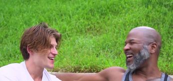 Twink Kyle Michaels got his first BIG BLACK COCK session with