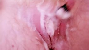 Trans Boy Shaves Huge T-Dick Boy Pussy Bald Cums Gushing Mess