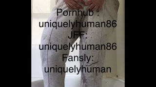 Peeing my dirty white panties