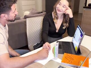 My Blond English Teacher Bangs Me Hard After Class