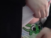 Naughty boy Rubbing and showing Very Wet Diaper