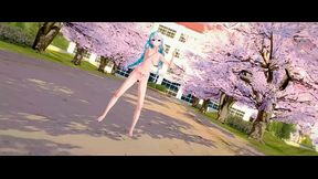Kiana Kaslana Hentai Nude Dance Outside Honkai Impact MMD 3D Blue Hair