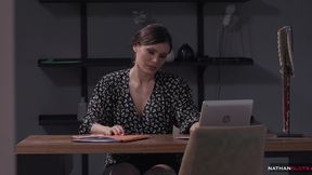 Naughty Asian Secretary Polly Pons Takes Her BBC Colleague up Her Ass