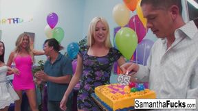 Samantha Saint celebrates her birthday with a wild crazy