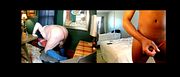 SIDE BY SIDE JERK! Webcam jerk off and you can see both sides!  Lots of ass and cum!