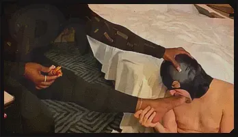 Ebony BBW Femdom Foot Gagging & Worship