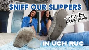 Sniff Our Slippers in Ugh Rugh- Mae Ling and Stella Liberty Make You Smell Our Stinky Slippers - HD MP4