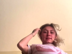 Blonde teen Sierras first erotic masturbation video