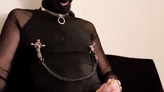 Kinky maso slut remote e-stim CBT December 1 2021 part 3