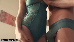 beautiful italian brunette with perfect and muscular shapes takes a big large cock in the ass from her boyfriend s boss! danika mori