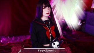 Goth nữ sinh cosplayer cưỡi vòi nước trên OnlyFans