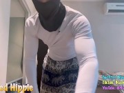 Blacked Hippie Masked Jock Strip Teasing and Flashing Big Ass & BBC Bulge through Pants
