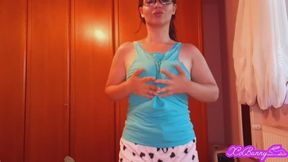 Striptease from shy cute teen PART 2