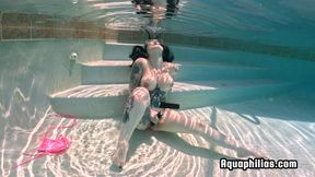 Aquaphilias- Harley Jayde Holds Her Breath Fingers Herself Underwater in a Tiny Pink Bikini