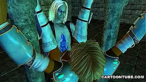 Stunning 3D cartoon ebony elf babe getting fucked