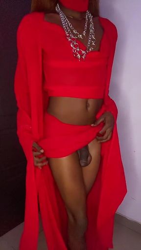 The Lady in Red with Carrot