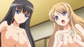 Eroge! Make Sexy Games 4 - Hentai blonde and brunette masturbate to get fucked first