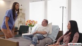 Jennifer White And Bella Rolland In Stepmom Watches Her Stepson Anal A Nurse