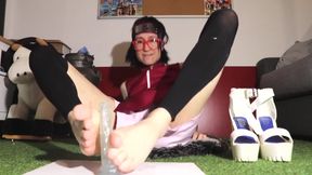 Naruto Sarada Feet And Ass Play Trap