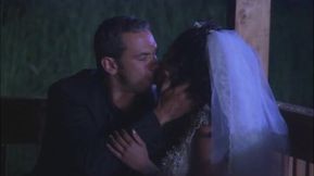 Busty hot cheating wife rides priest's dick after the wedding