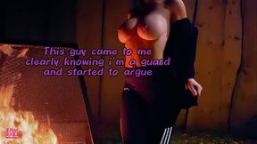 Security blow-job. Sissy caption story