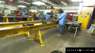 Dirty Workshop - New Hire Drilled by Trans Latina Lola Morena in River Lynn’s Steamy Office Orgy