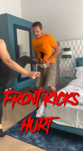 Front kicks (really) hurt
