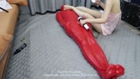 [VacMe] Boyfriend encased in latex bodybag femdom orgasm