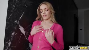 Young white girl deep throats two huge cocks in missionary