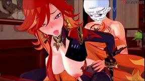 Mavuika Sucking and Fucking in Jean ́s office | RED | Genshin Impact | Full &amp_ POV on Sheer &amp_ PTRN: Fantasyking3