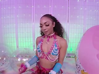 Hot Ebony Babe Cali Caliente Deepthroating Big Cock POV